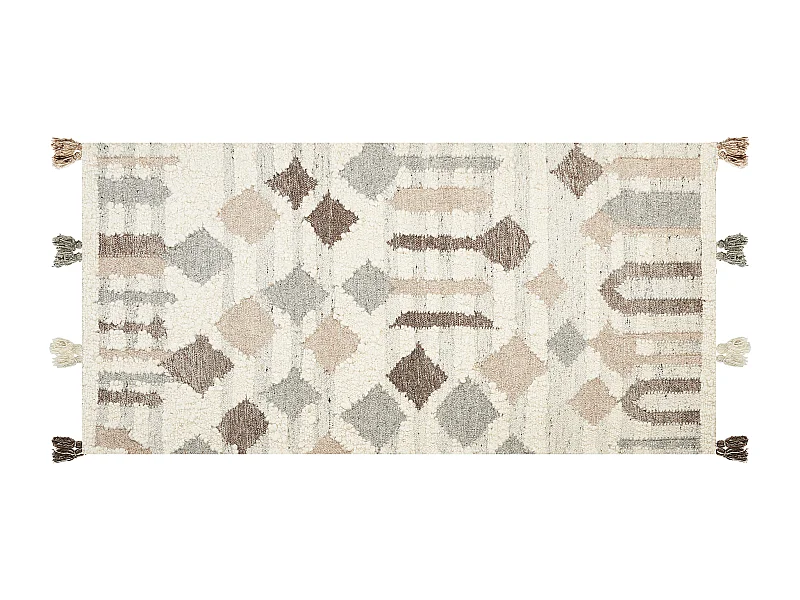 Tapis KAGHTSRASHEN Beige 80 x 150 cm Laine Kilim