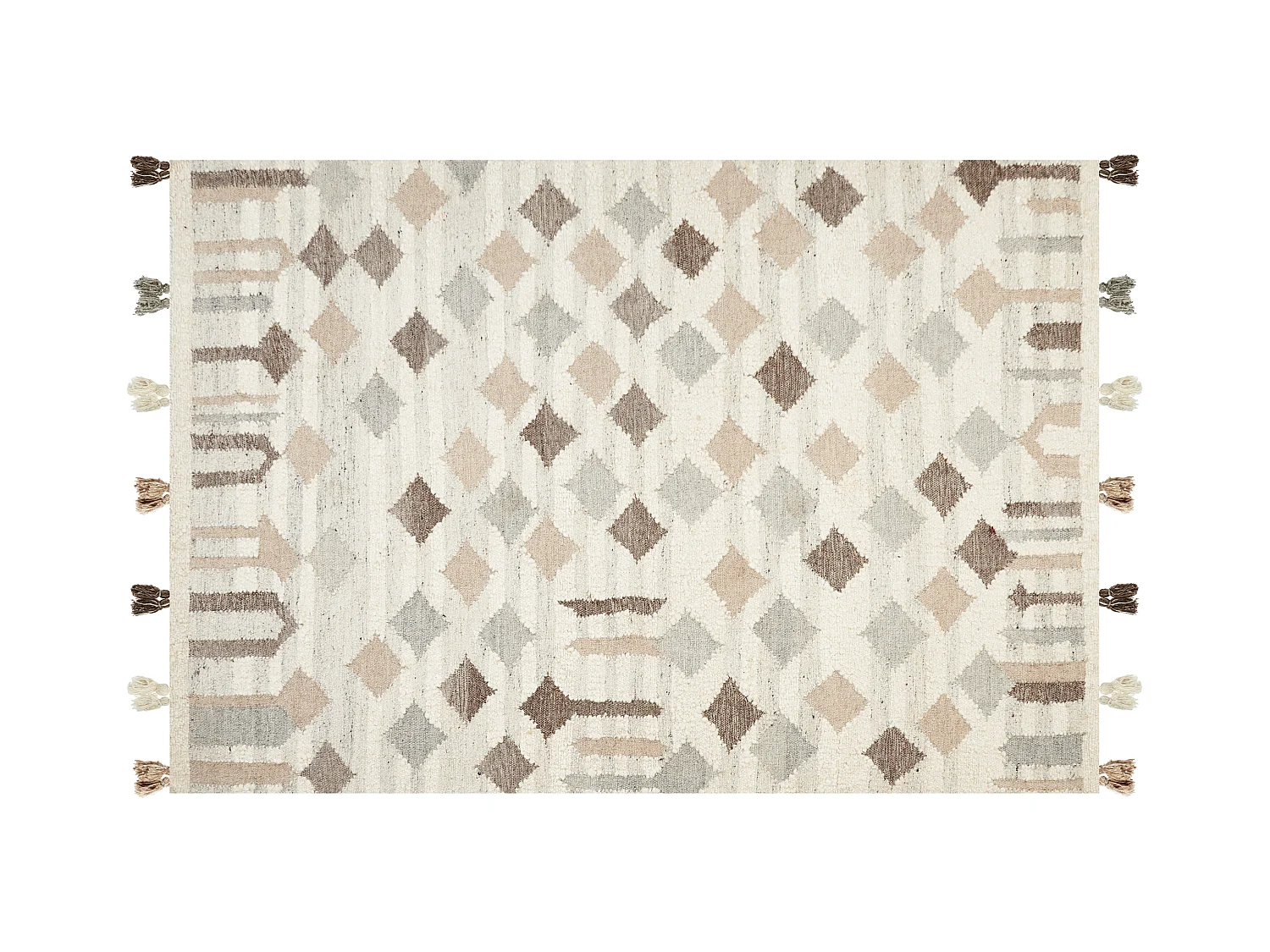 Tapis KAGHTSRASHEN Beige 160 x 230 cm Laine Kilim