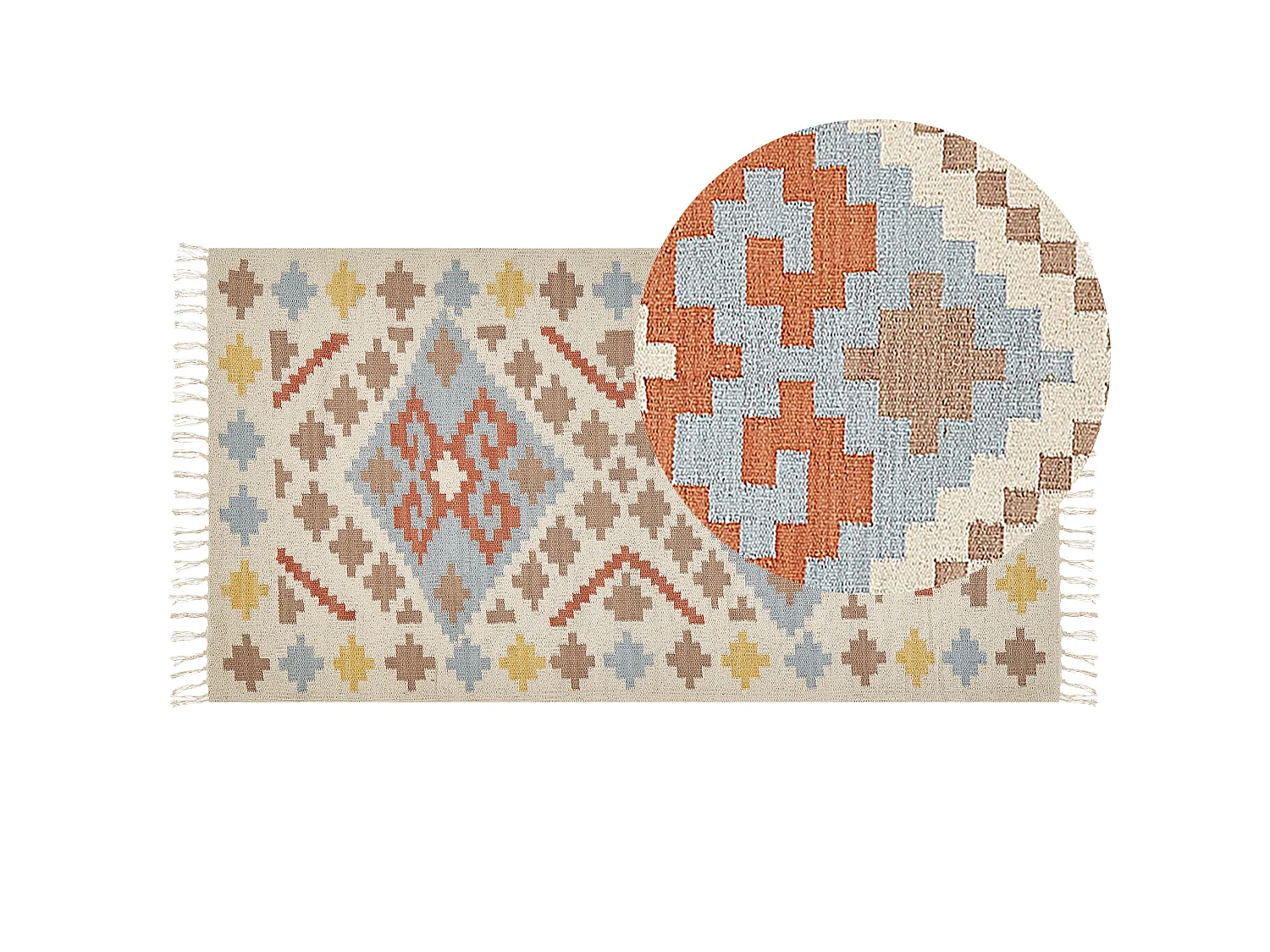 Tapis ATAN Multicolore 80 x 150 cm Coton Kilim