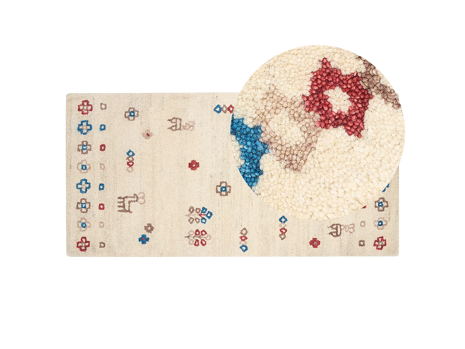 Tapis SULUCA Beige 80 x 150 cm Laine Tapis persan