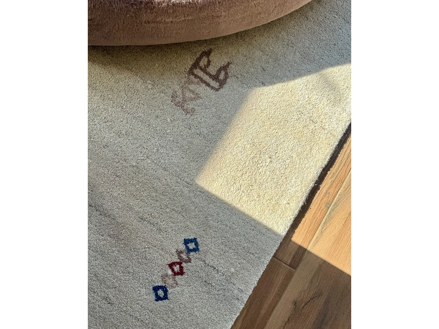 Tapis gabbeh en laine 200 x 300 cm beige SULUCA