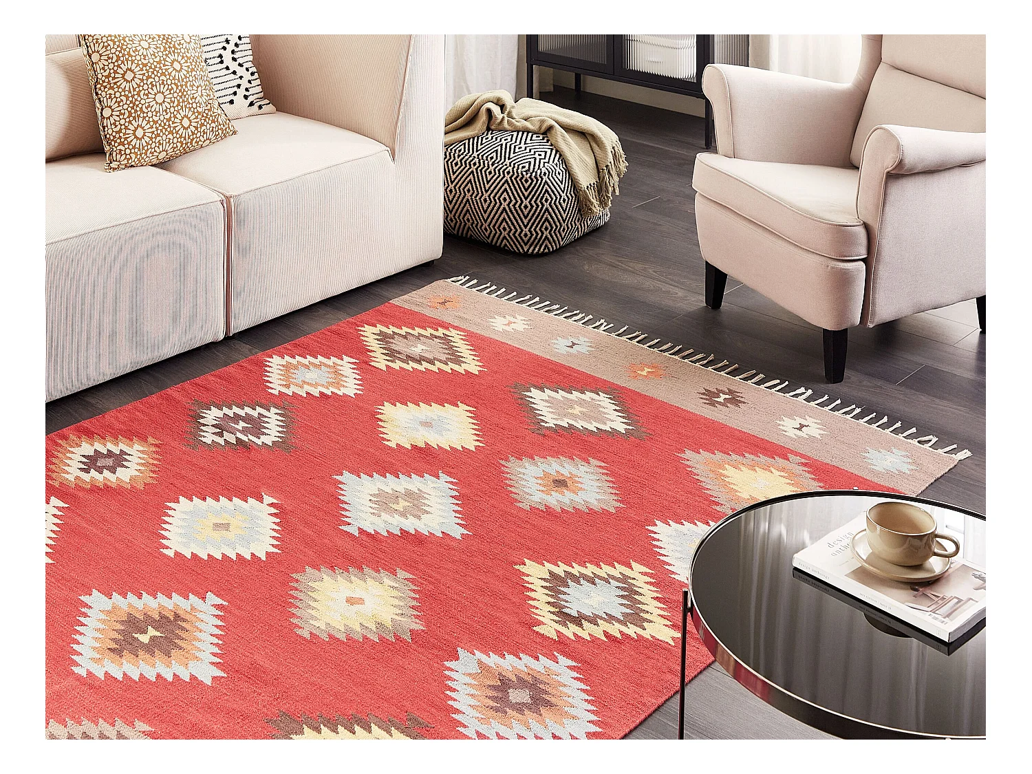 Tapis LORUT Multicolore 160 x 230 cm Coton Kilim