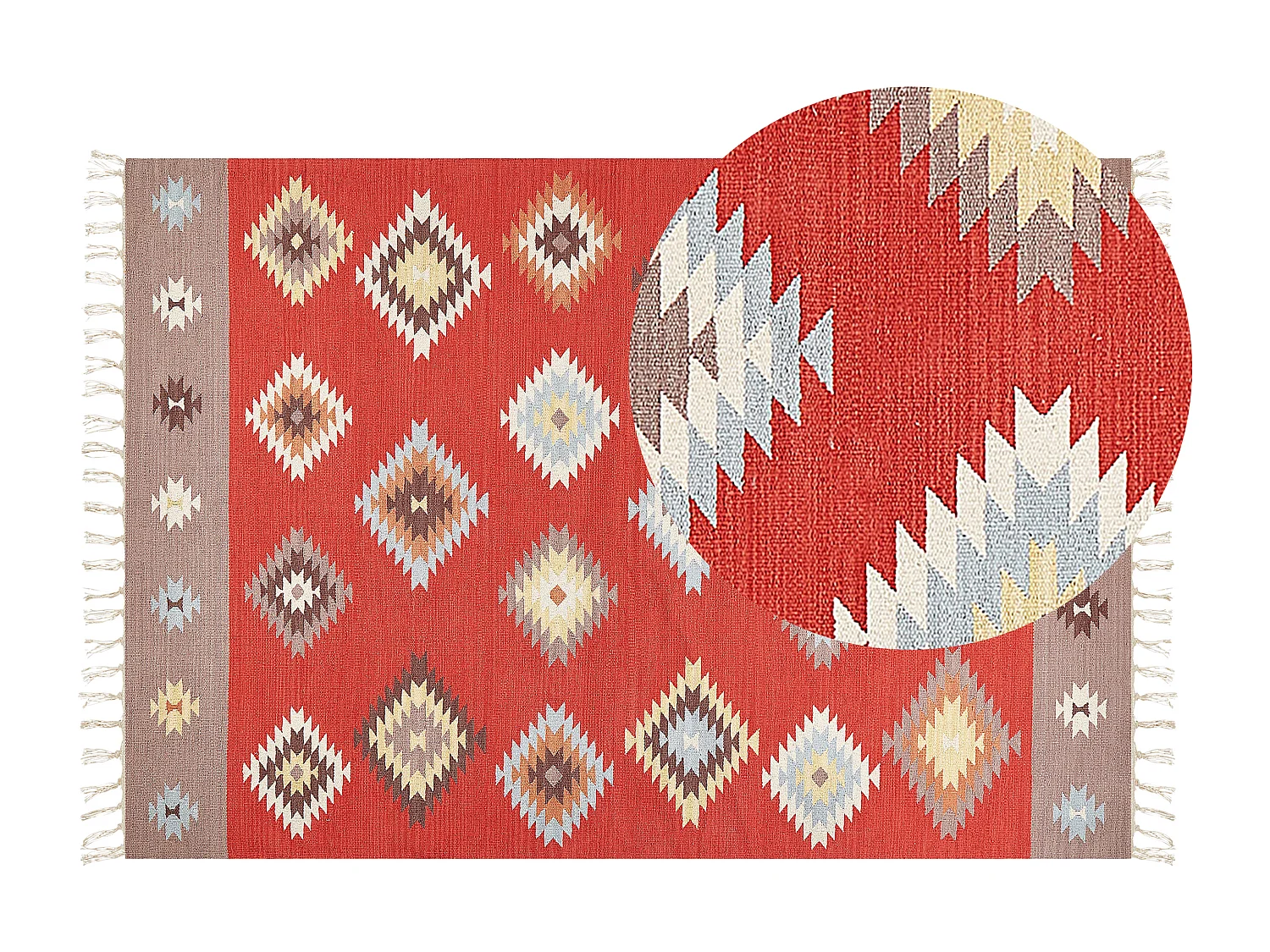 Dywan bawełniany kilim 160 x 230 cm wielokolorowy LORUT