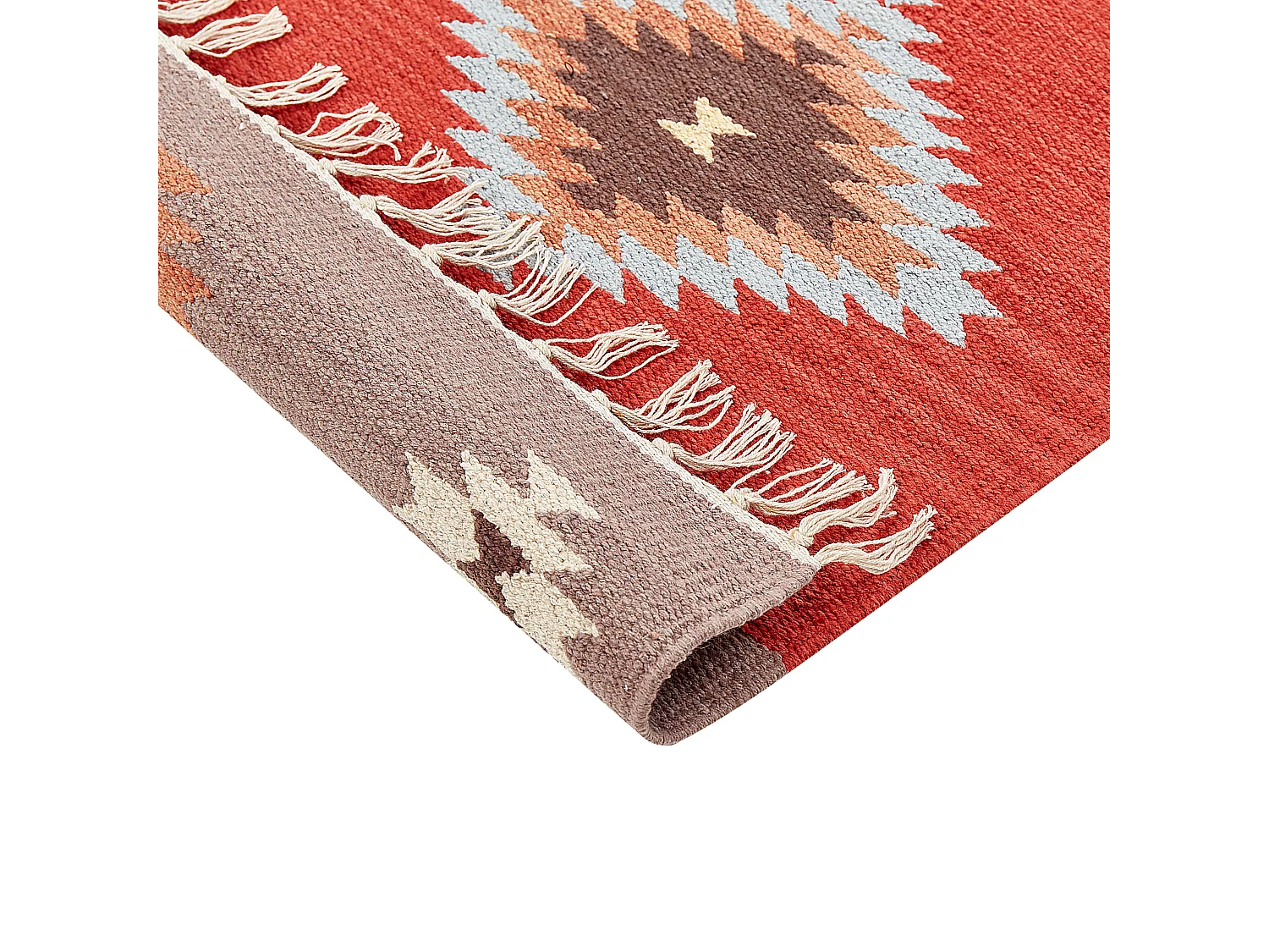 Dywan bawełniany kilim 160 x 230 cm wielokolorowy LORUT