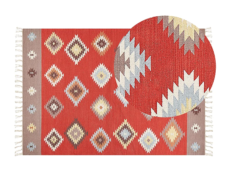 Tapis LORUT Multicolore 160 x 230 cm Coton Kilim