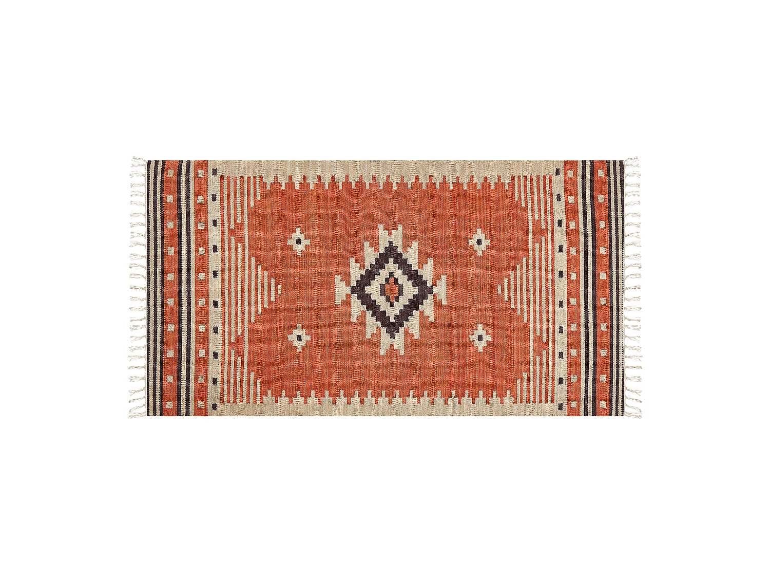 Tapis GAVAR Orange 80 x 150 cm Coton Kilim
