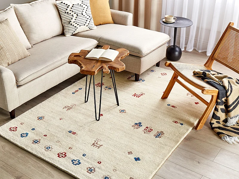 Tapis SULUCA Beige 140 x 200 cm Laine Tapis persan