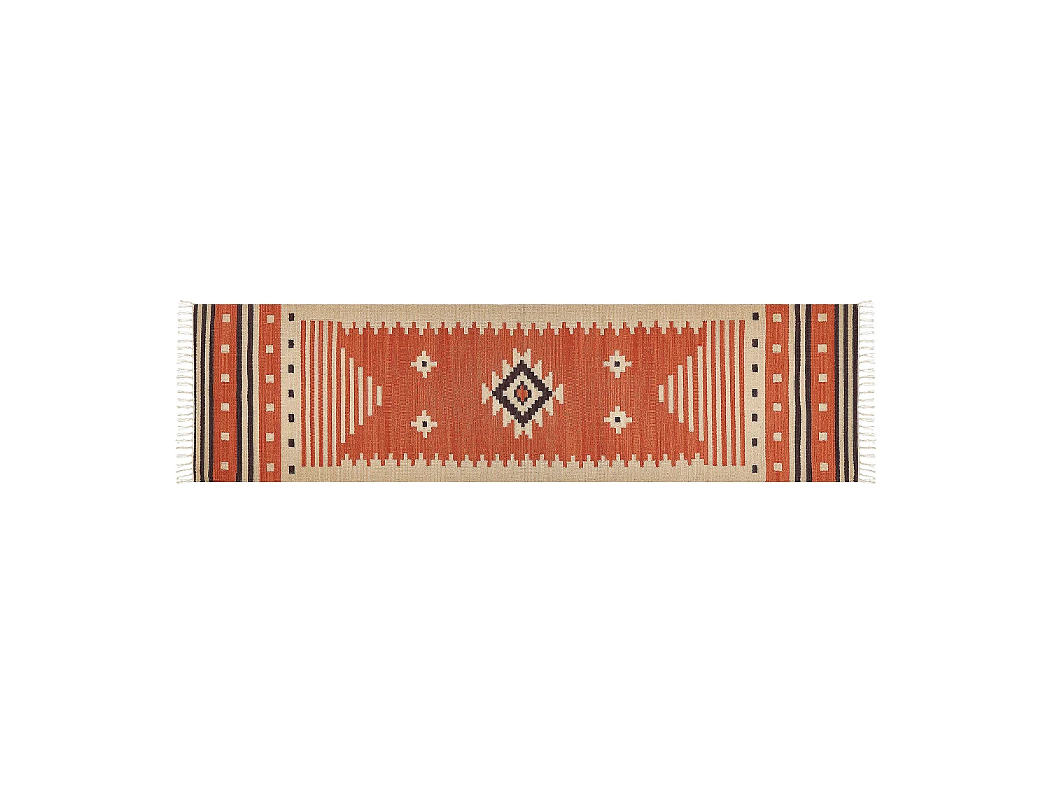 Tapis GAVAR Orange 80 x 300 cm Coton Kilim