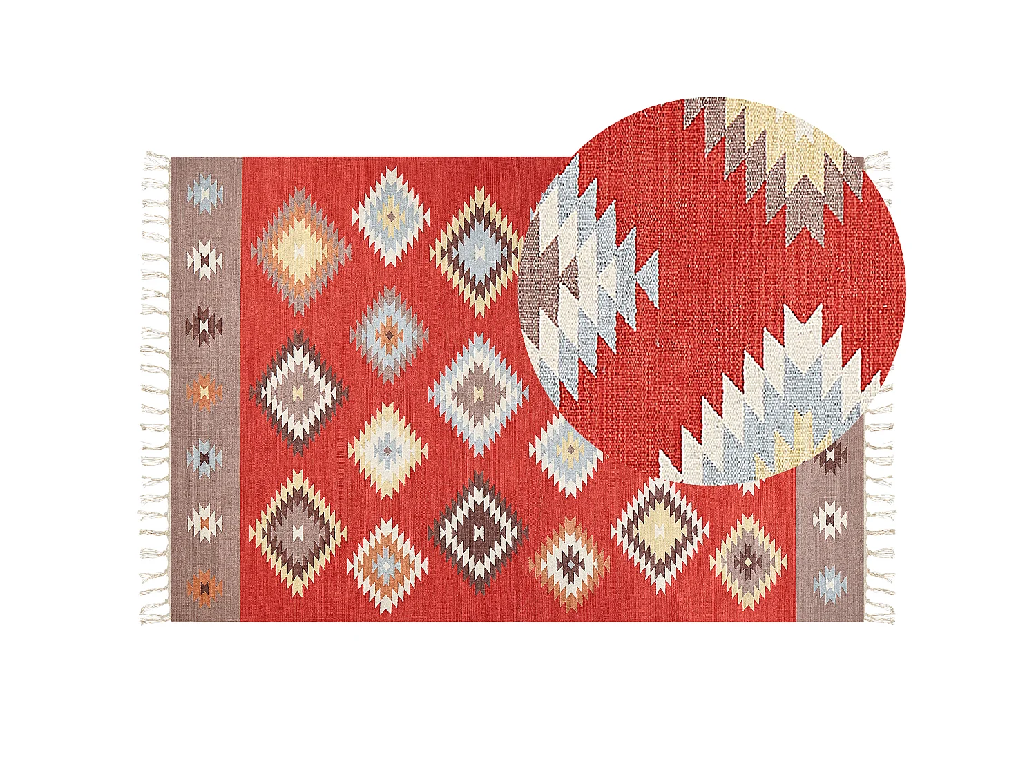 Dywan bawełniany kilim 200 x 300 cm wielokolorowy LORUT