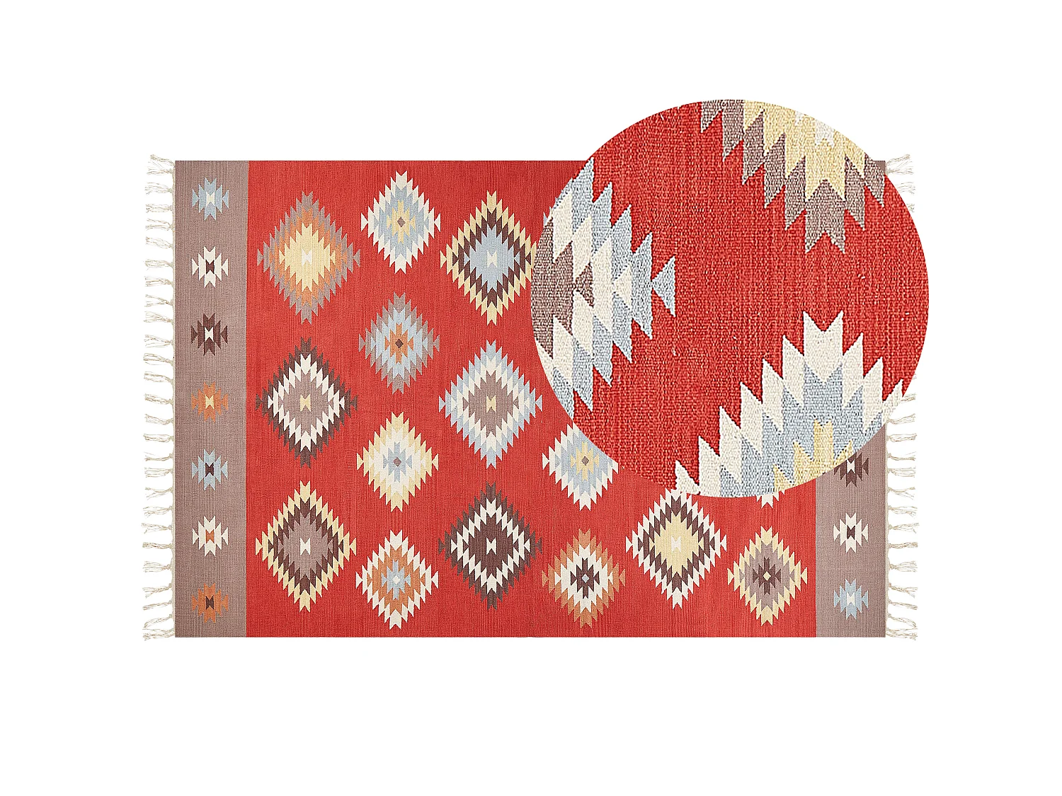 Vloerkleed kelim meerkleurig 200 x 300 cm LORUT