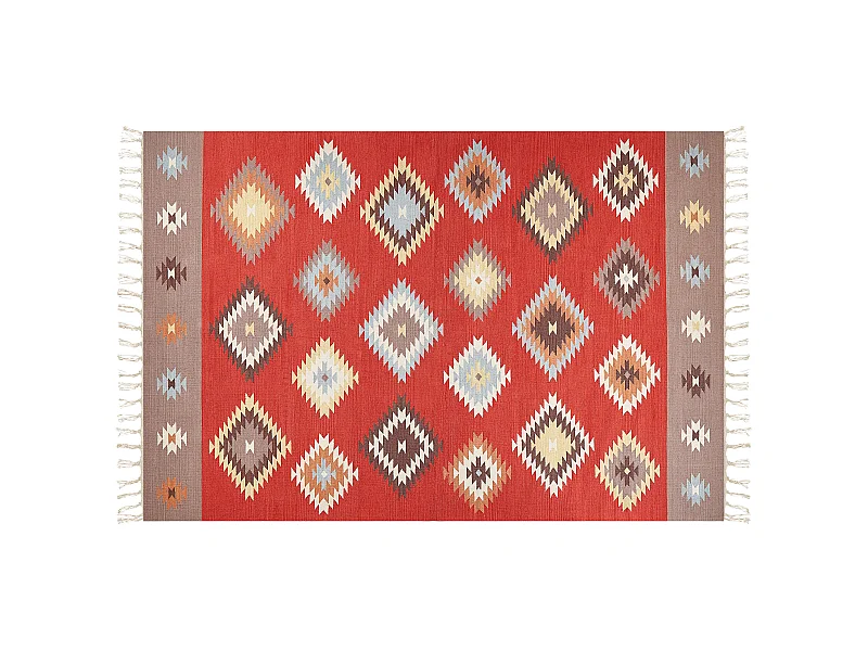 Dywan bawełniany kilim 200 x 300 cm wielokolorowy LORUT
