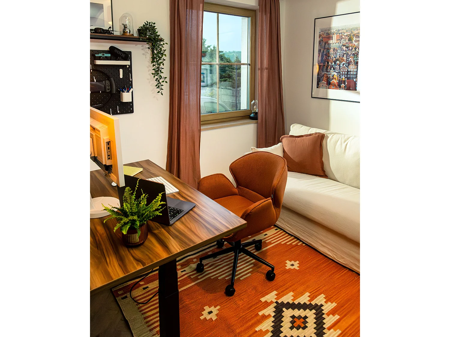Vloerkleed kelim oranje 160 x 230 cm GAVAR