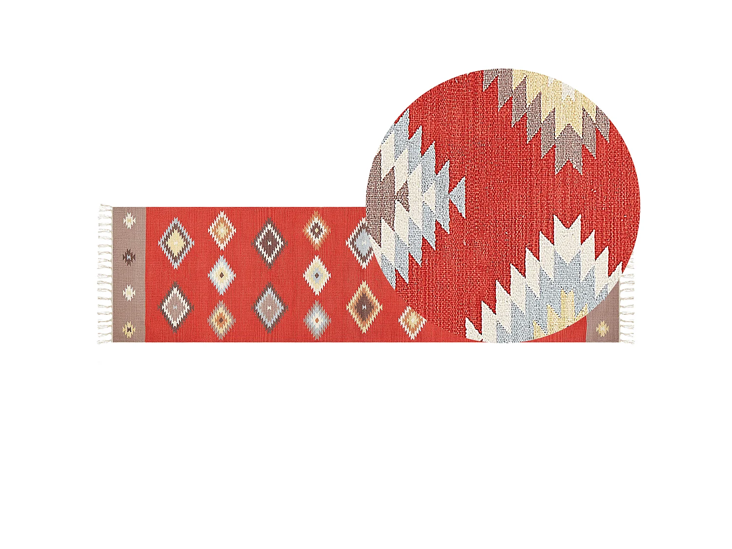 Tapis LORUT Multicolore 80 x 300 cm Coton Kilim