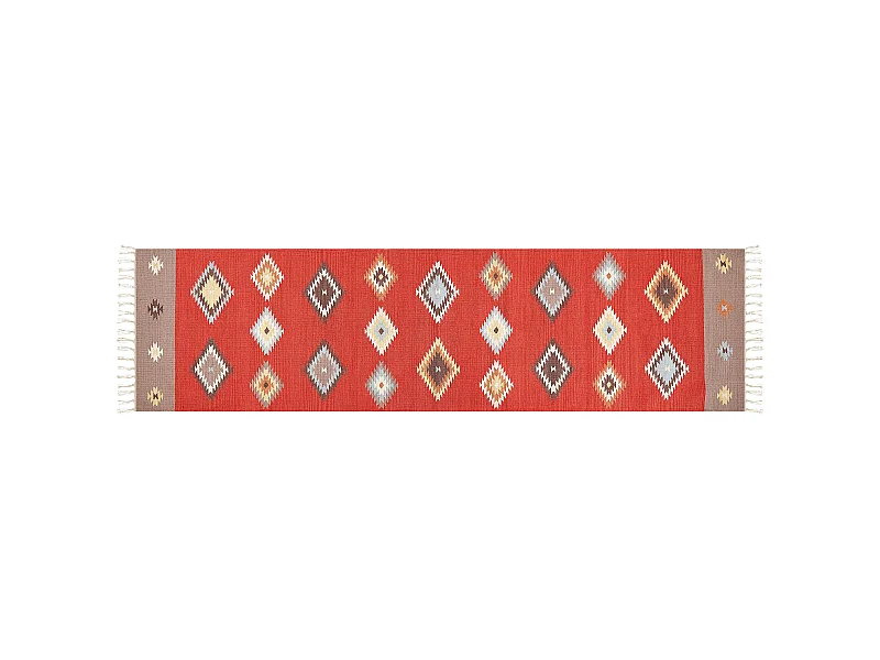 Dywan bawełniany kilim 80 x 300 cm wielokolorowy LORUT