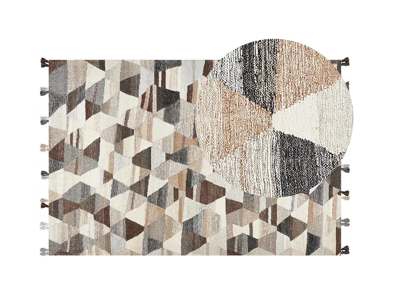 Tapis ARGAVAND Beige 200 x 300 cm Laine Kilim