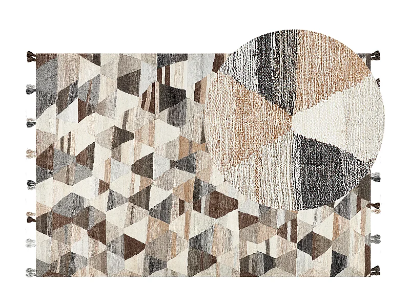 Tapis ARGAVAND Beige 200 x 300 cm Laine Kilim