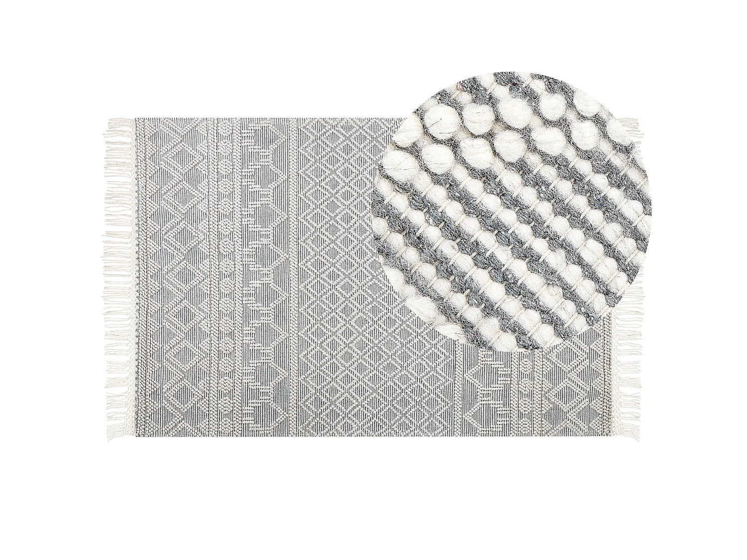 Alfombra de lana beige/gris 200 x 300 cm SOLHAN