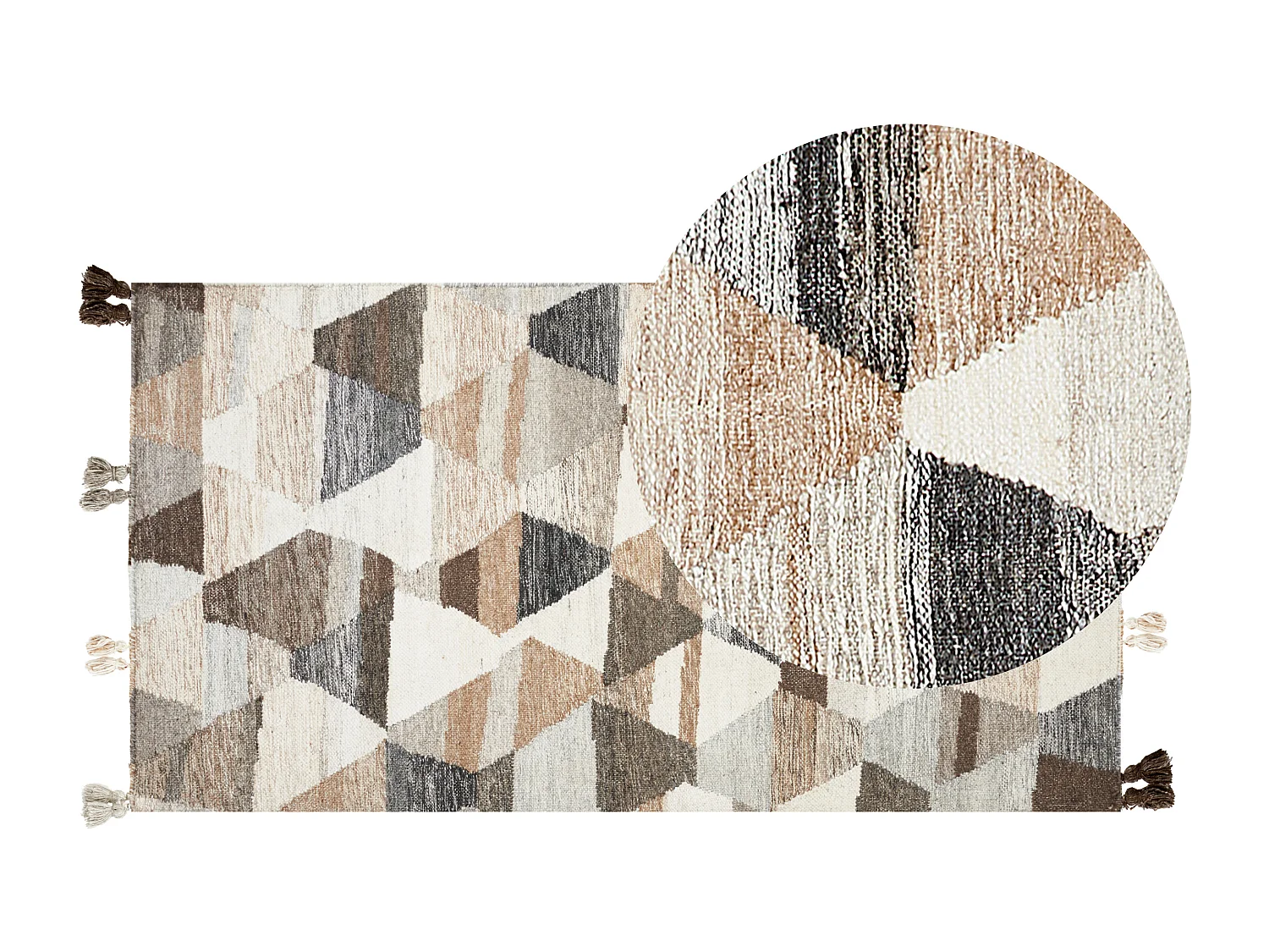 Tapis ARGAVAND Beige 80 x 150 cm Laine Kilim