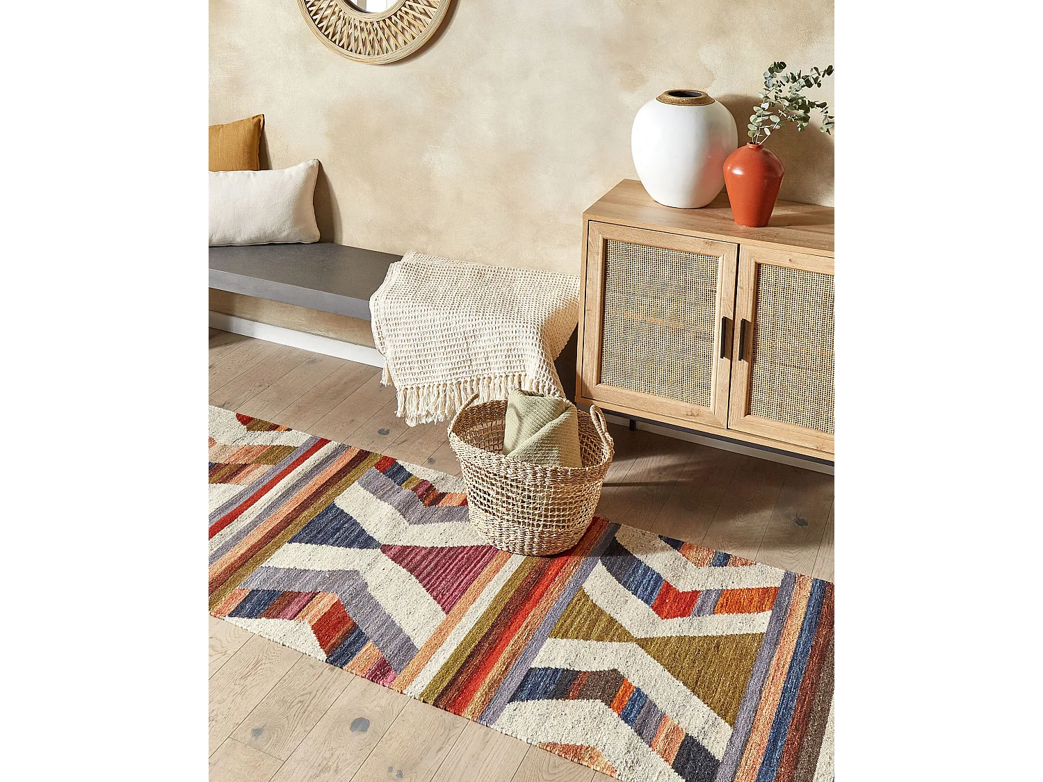 Tapis MRGASHAT Multicolore 80 x 300 cm Laine Kilim