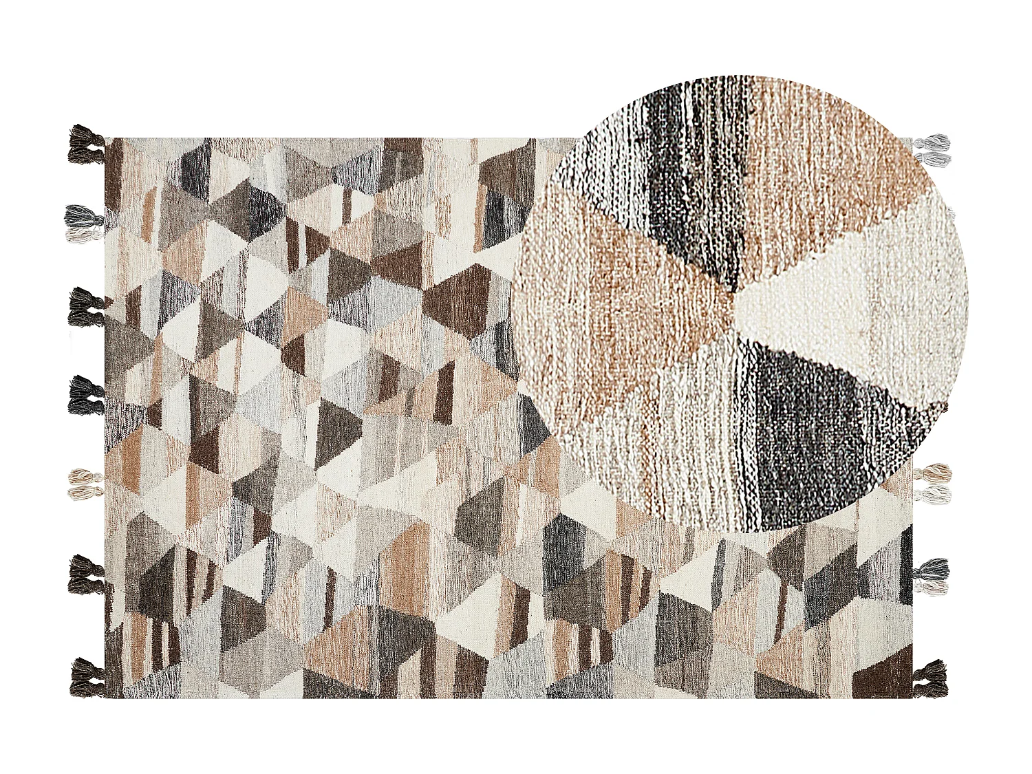 Dywan wełniany kilim 160 x 230 cm wielokolorowy ARGAVAND