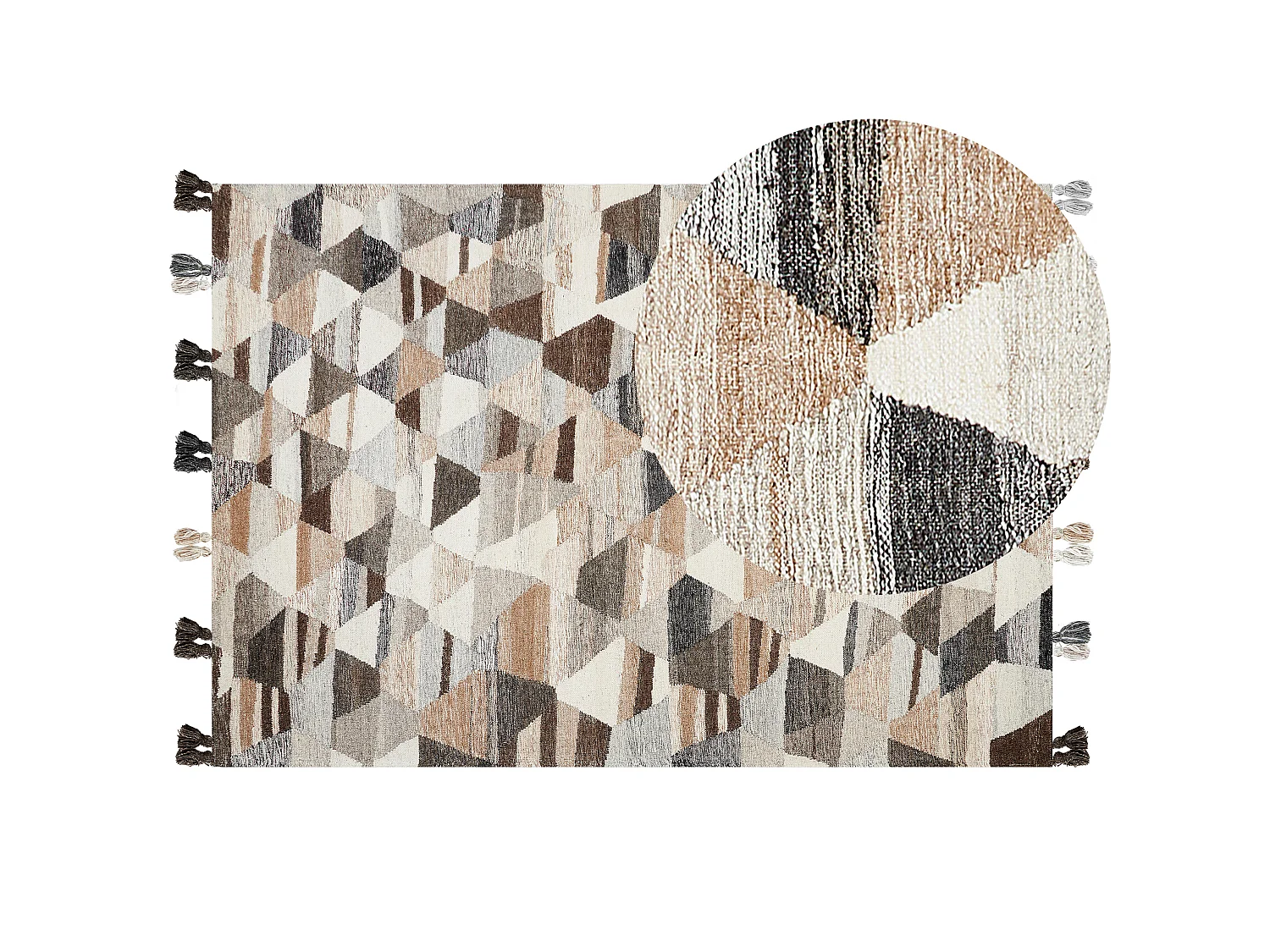 Tapis kilim en laine multicolore 160 x 230 cm ARGAVAND