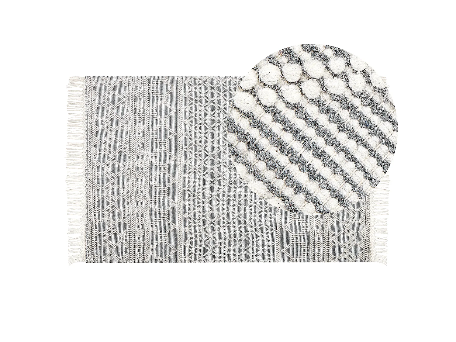 Tapis SOLHAN Gris Beige 160 x 230 cm Laine