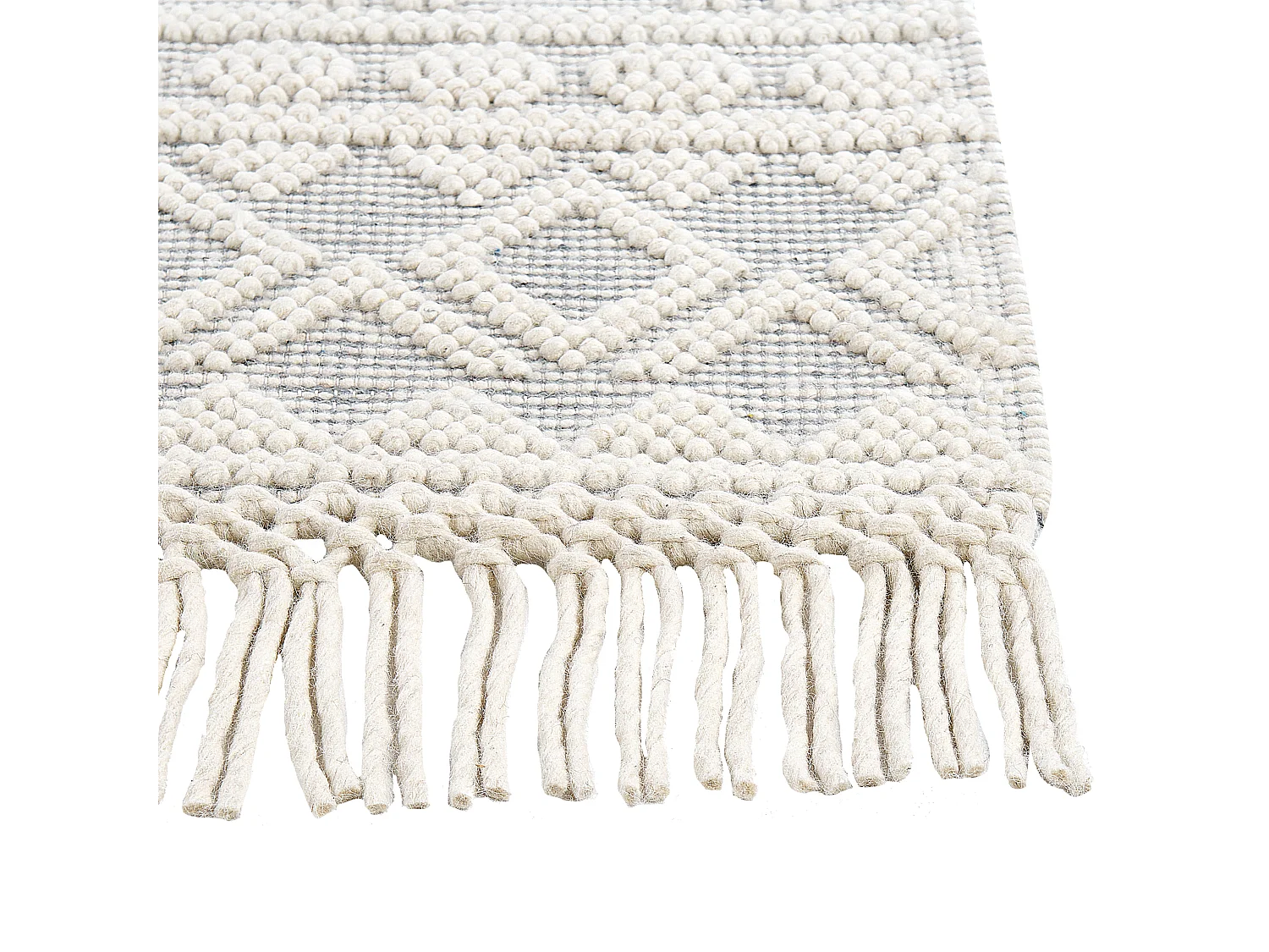 Tapete em lã creme e cinzenta 160 x 230 cm SOLHAN