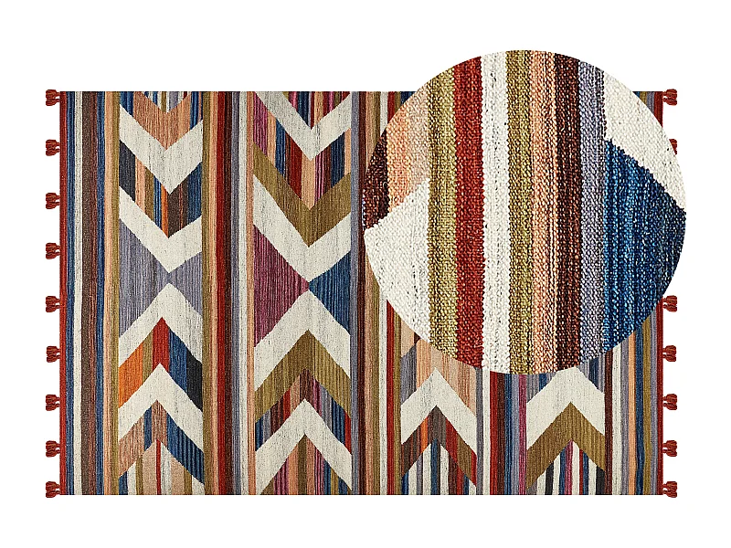 Tapis MRGASHAT Multicolore 200 x 300 cm Laine Kilim