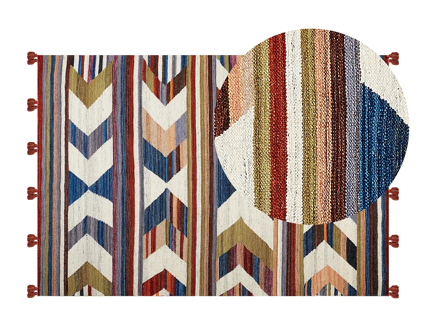 Tapis MRGASHAT Multicolore 140 x 200 cm Laine Kilim
