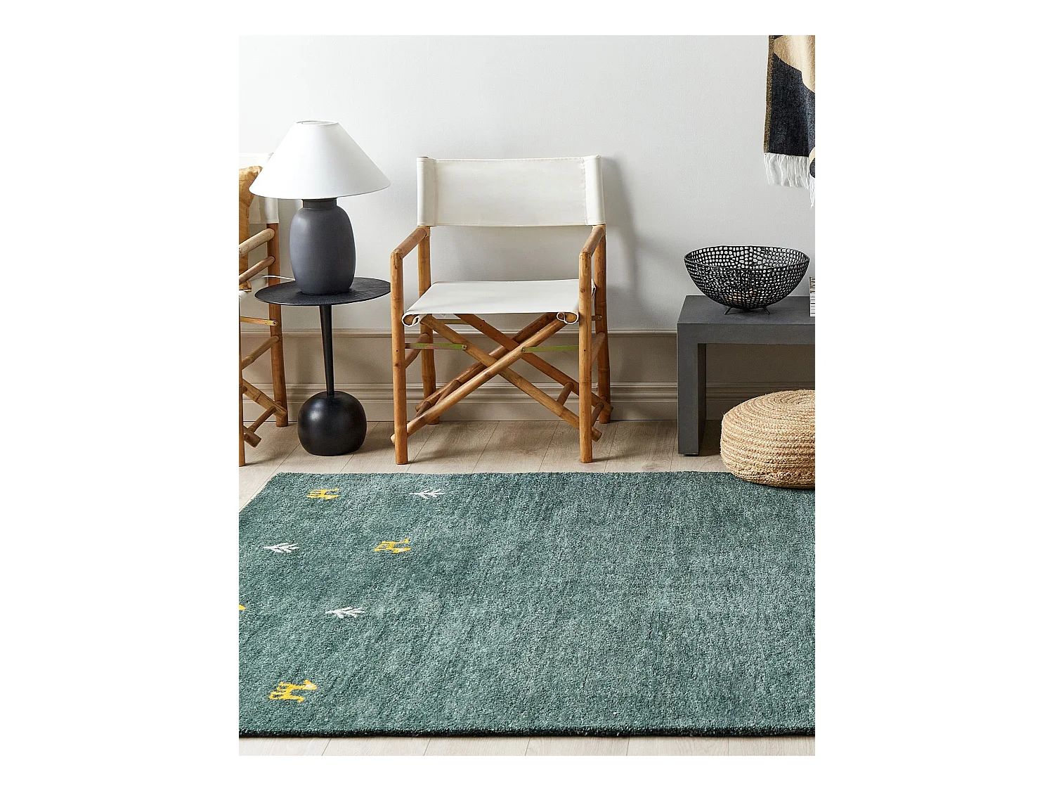 Tapis CALTI Vert foncé 160 x 230 cm Laine Tapis persan