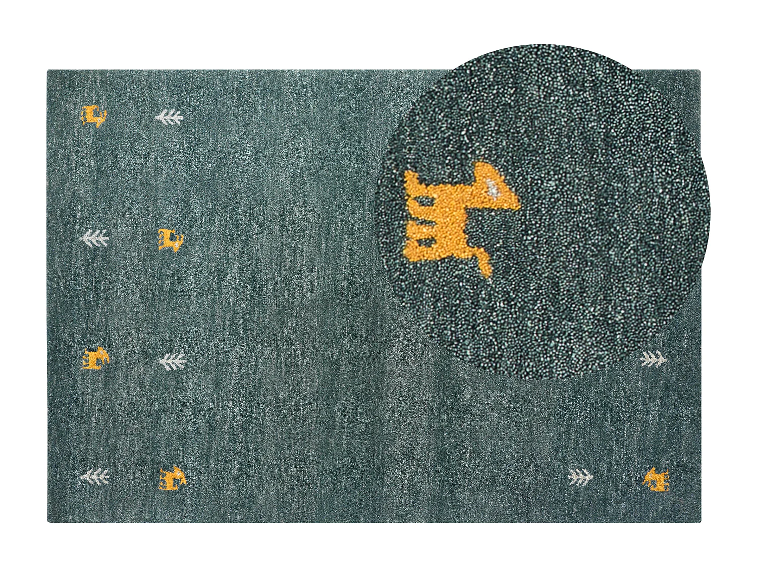 Tapis CALTI Vert foncé 160 x 230 cm Laine Tapis persan