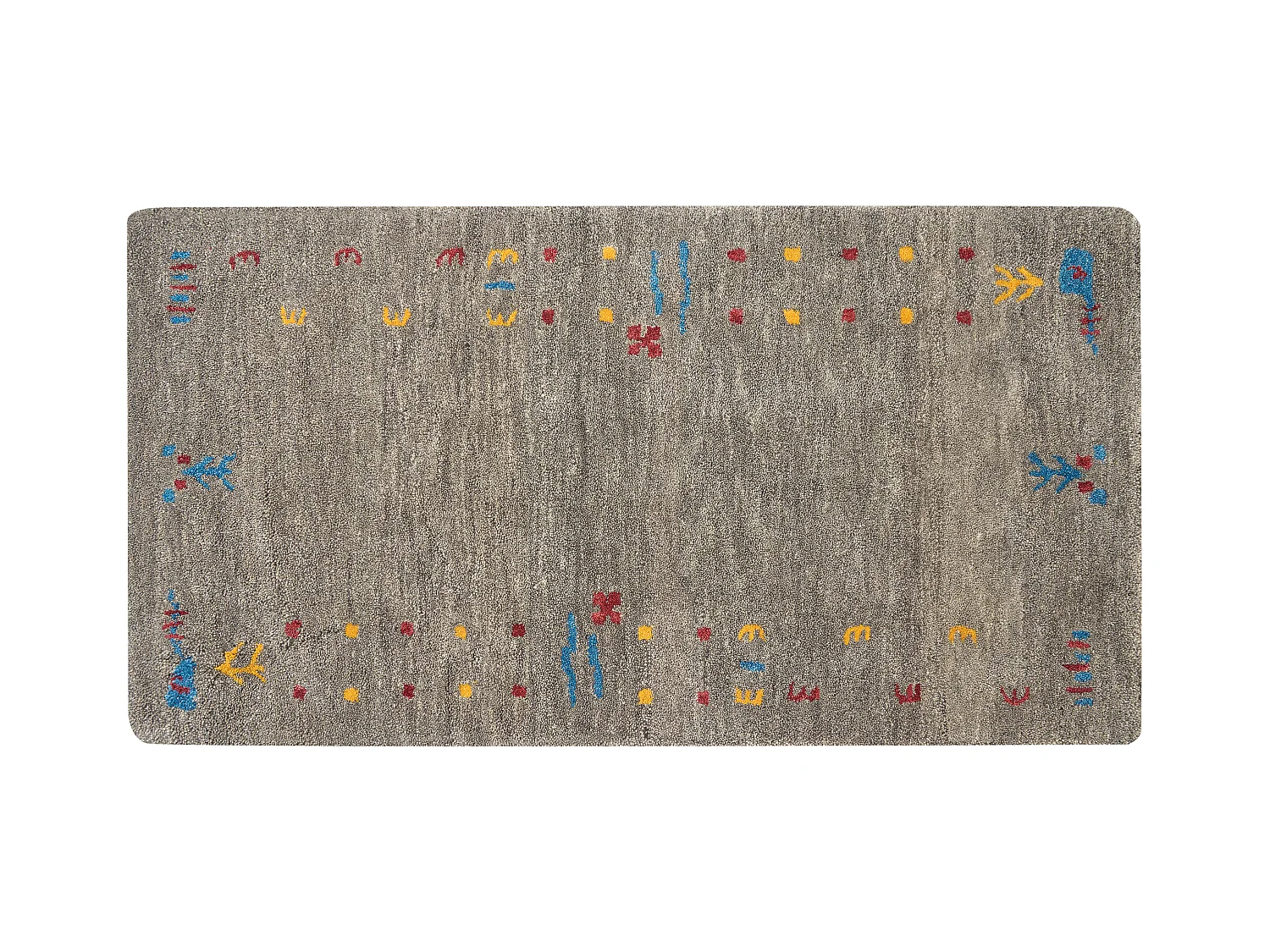 Tapis SEYMEN Gris 80 x 150 cm Laine Tapis persan