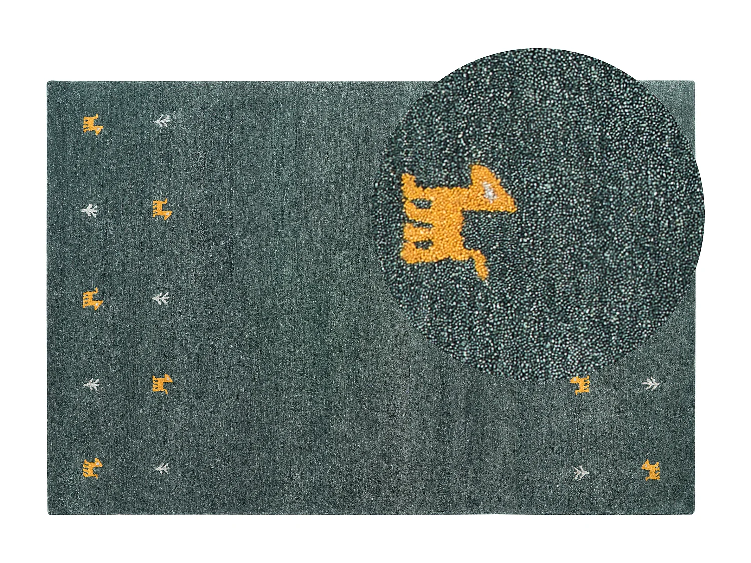 Tapis CALTI Vert foncé 200 x 300 cm Laine Tapis persan
