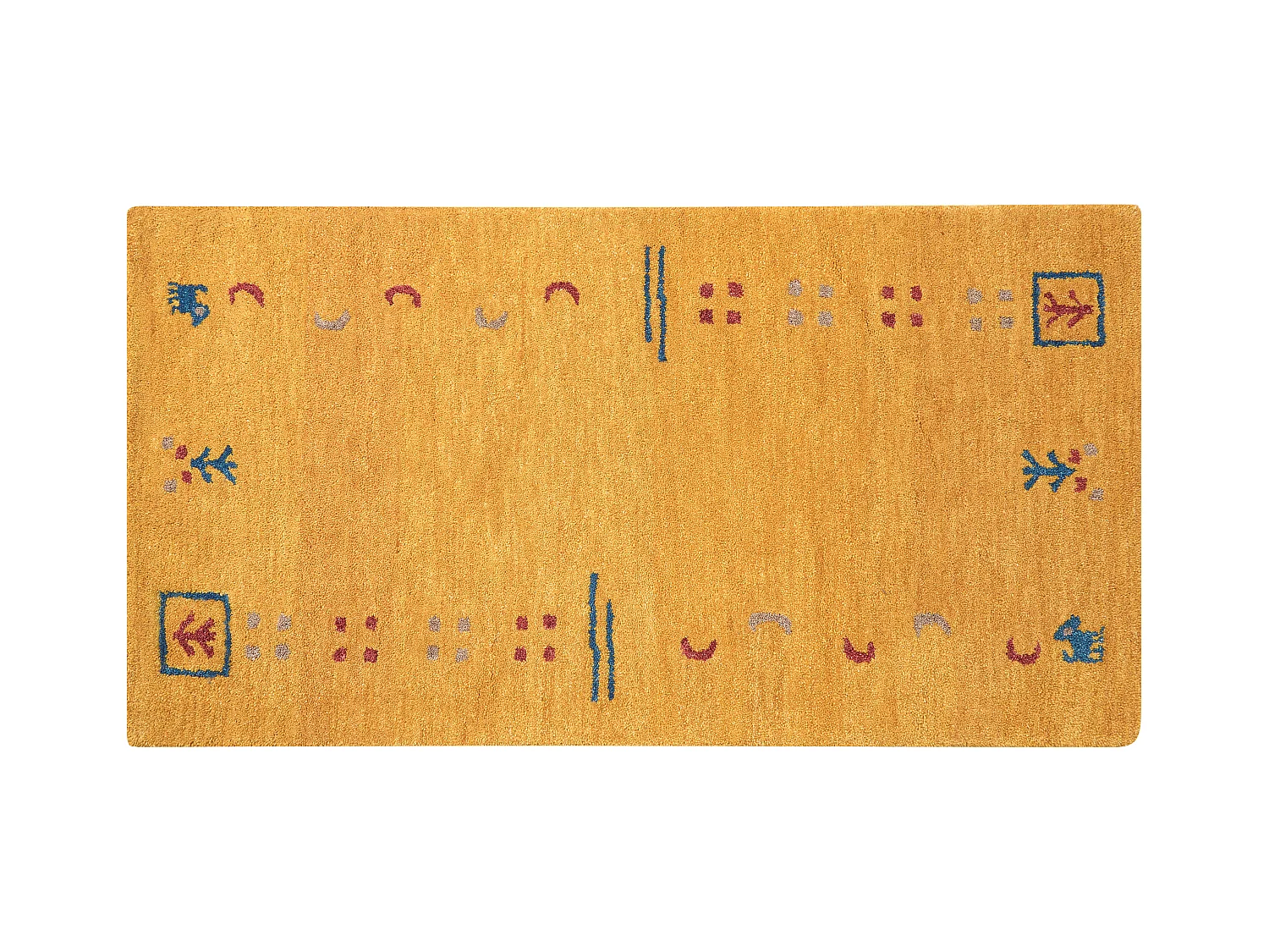 Tapis AKALAN Jaune 80 x 150 cm Laine Tapis persan