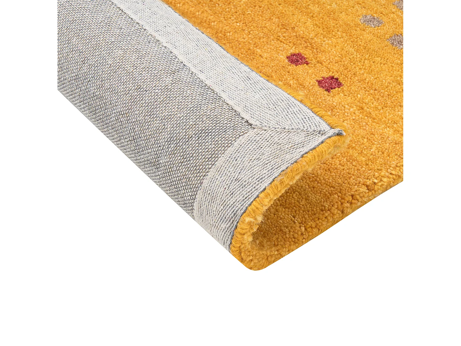 Tapis gabbeh en laine 80 x 150 cm jaune AKALAN