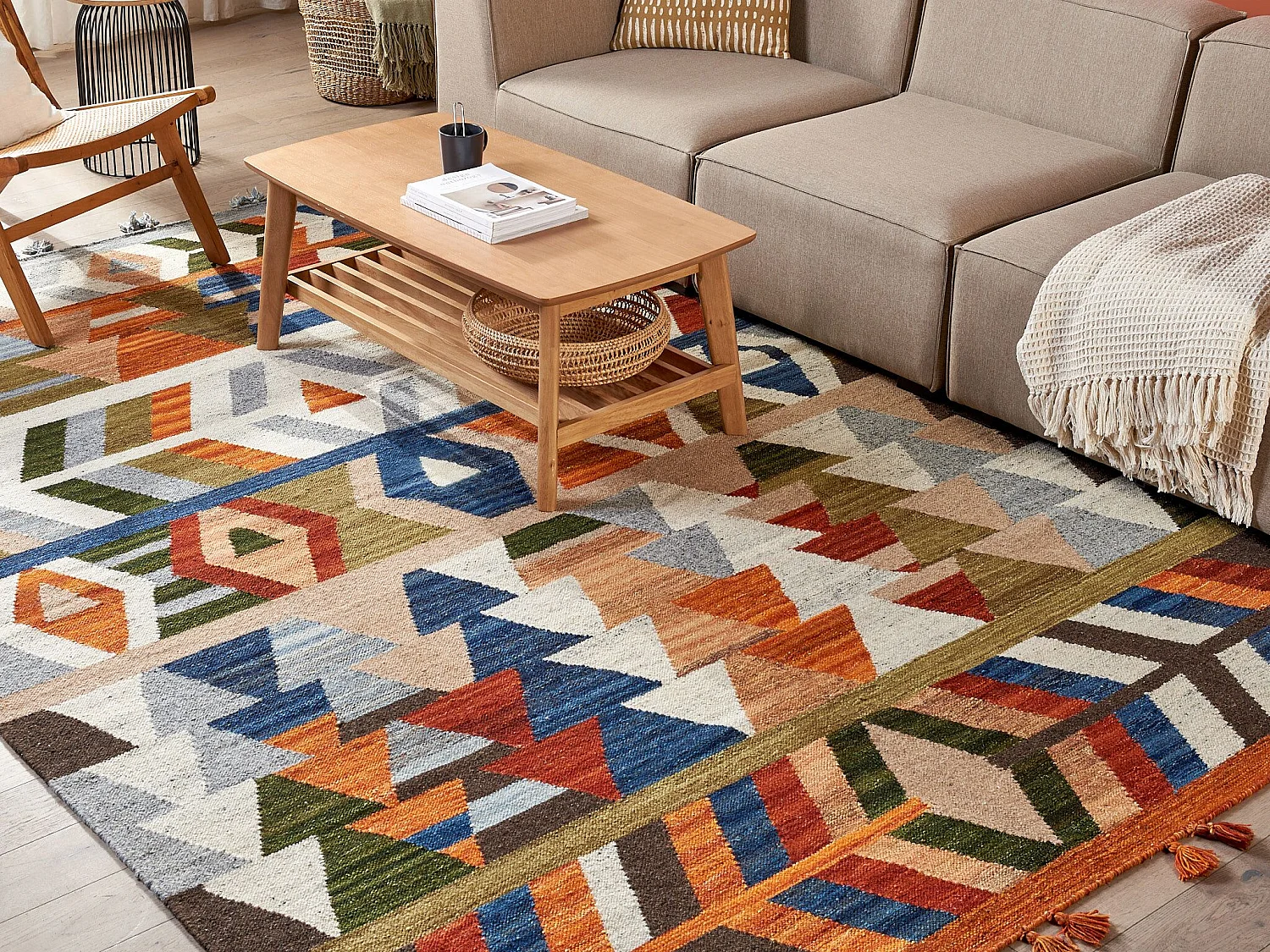 Tapis KAGHSI Multicolore 200 x 300 cm Laine Kilim