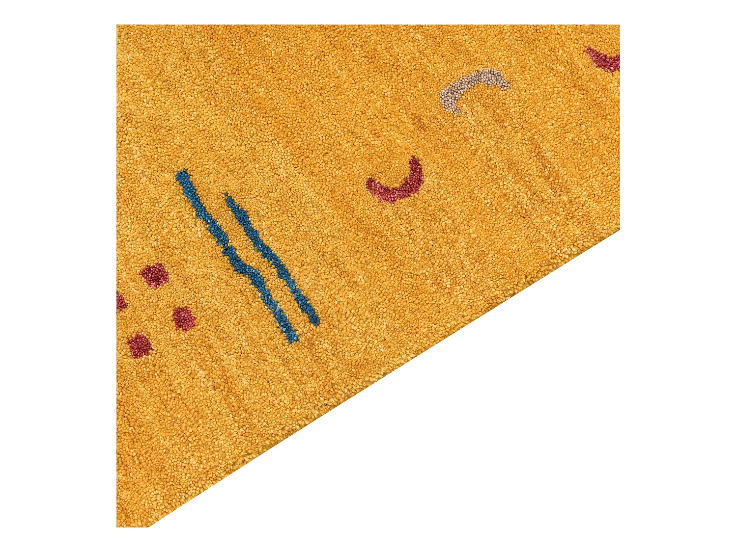 Tapis AKALAN Jaune 140 x 200 cm Laine Tapis persan