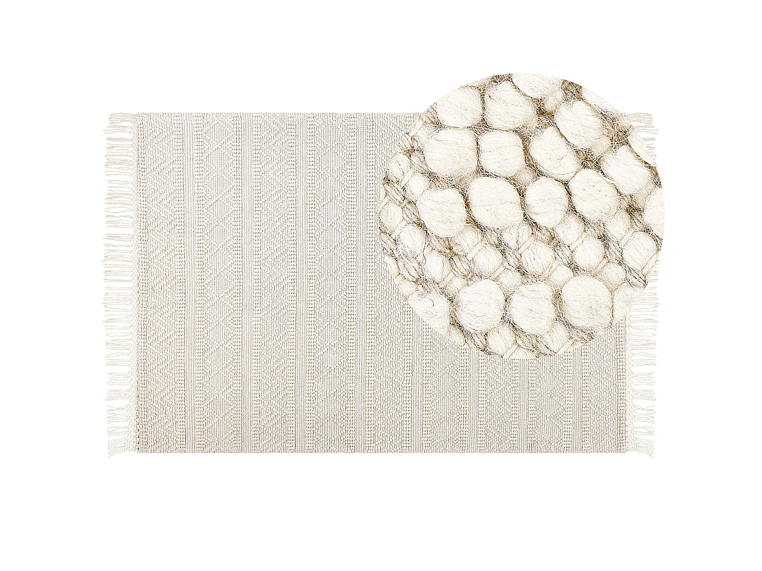 Alfombra de lana beige 160 x 230 cm PERTEK