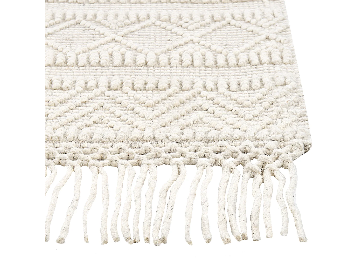 Tapete em lã creme 160 x 230 cm PERTEK