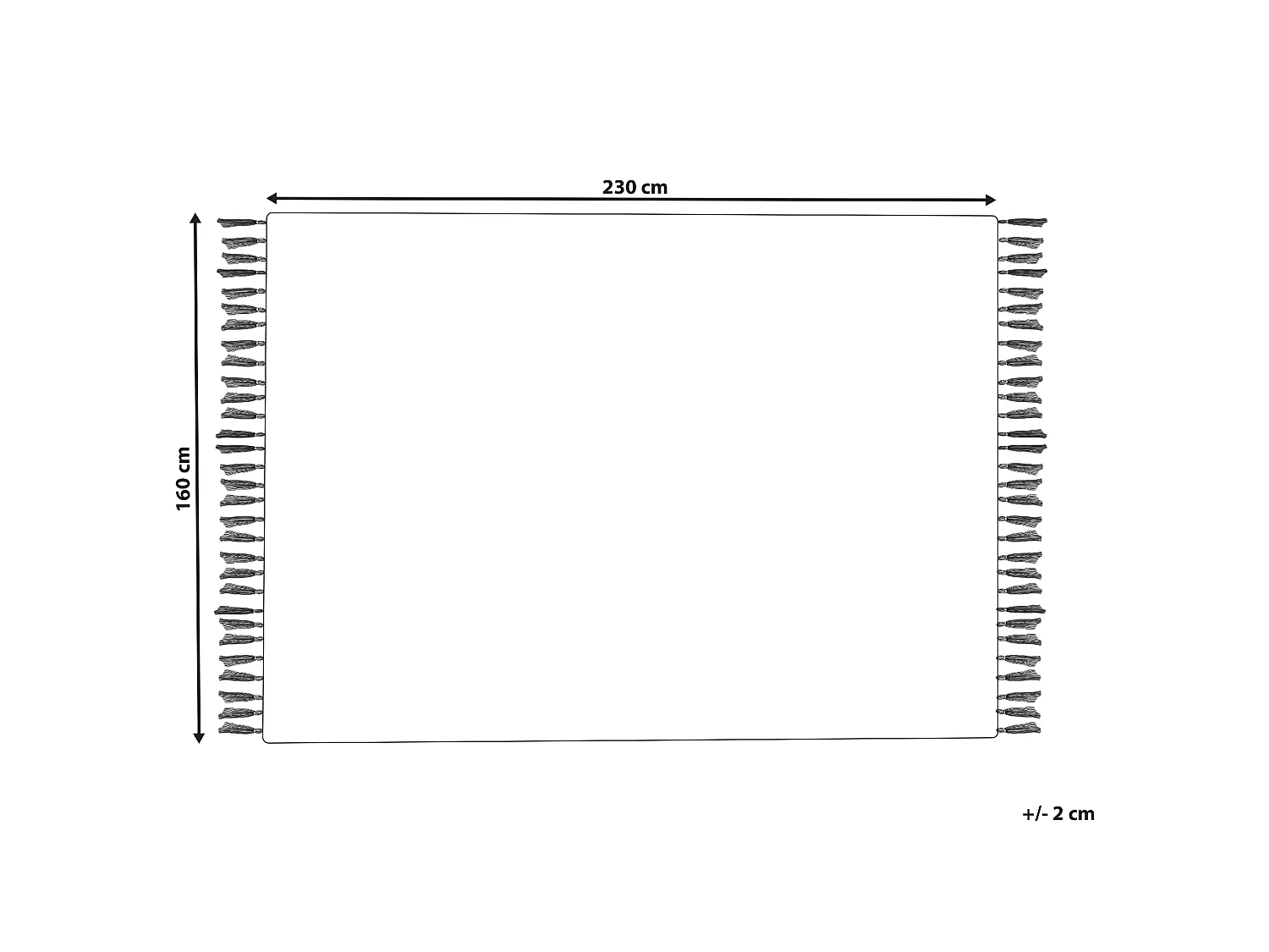 Tapete em lã creme 160 x 230 cm PERTEK