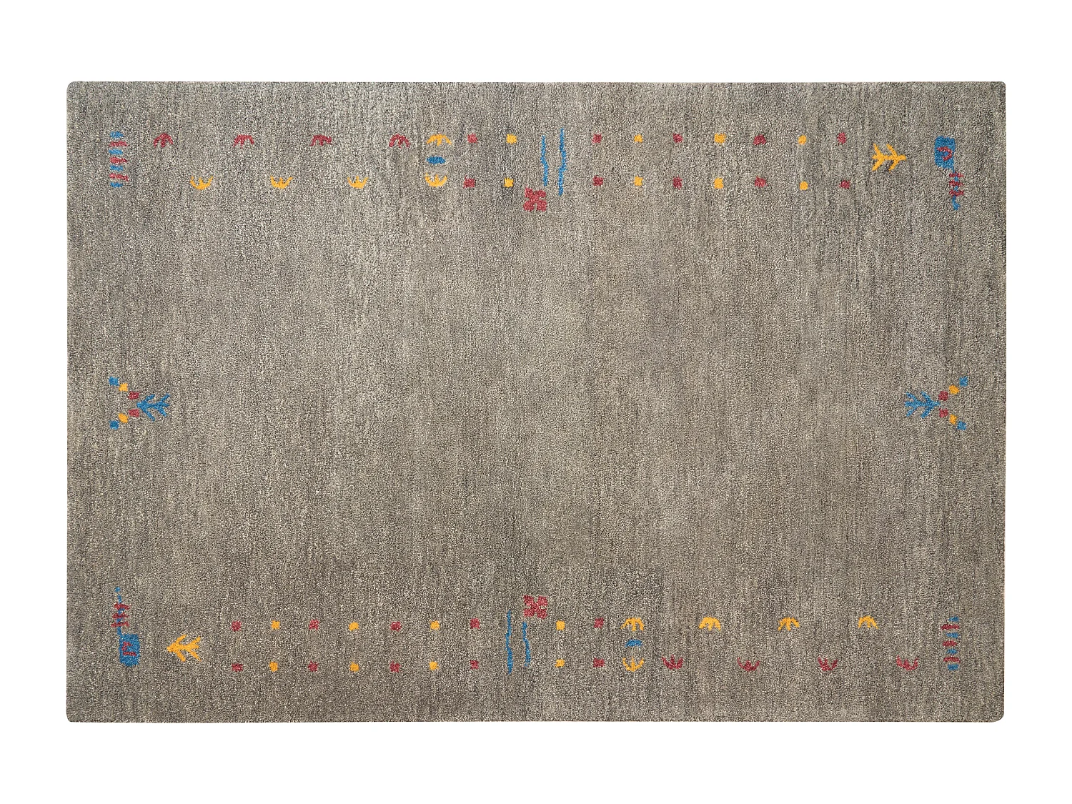 Dywan wełniany gabbeh 140 x 200 cm szary SEYMEN