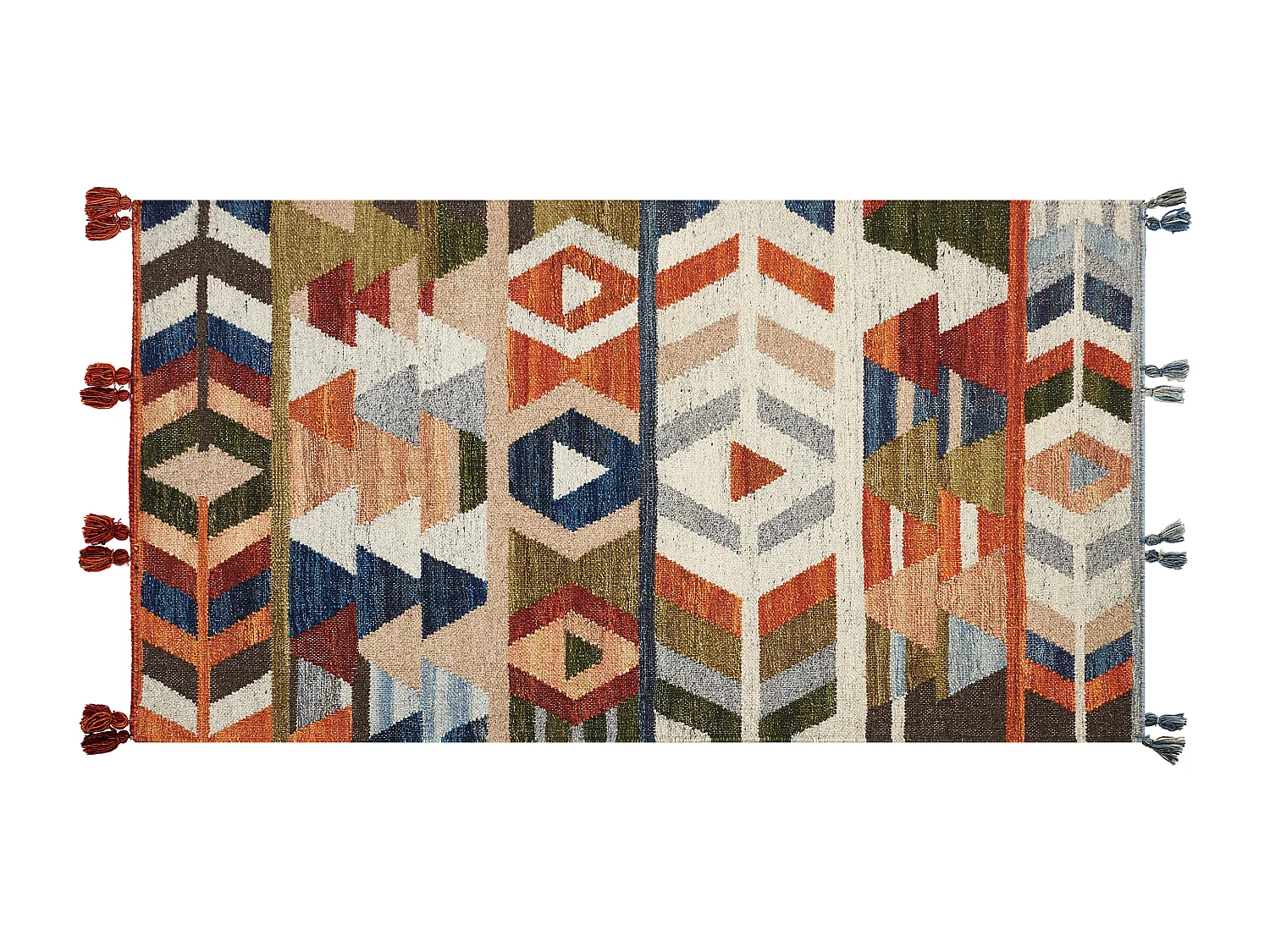 Tapis kilim en laine multicolore 80 x 150 cm KAGHSI