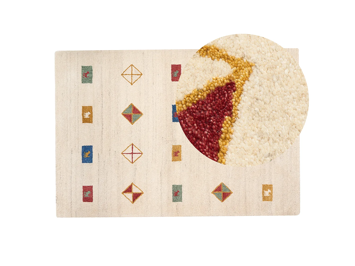 Tapis MISINLI Beige 160 x 230 cm Laine Tapis persan