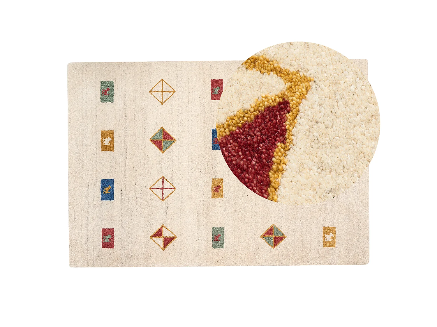 Tapis MISINLI Beige 160 x 230 cm Laine Tapis persan