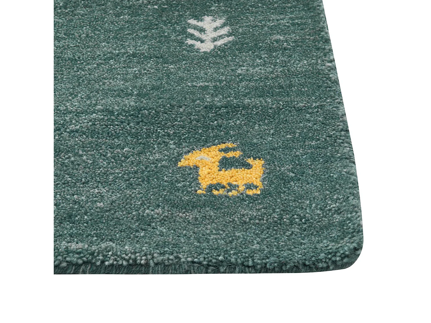 Tapis CALTI Vert foncé 140 x 200 cm Laine Tapis persan
