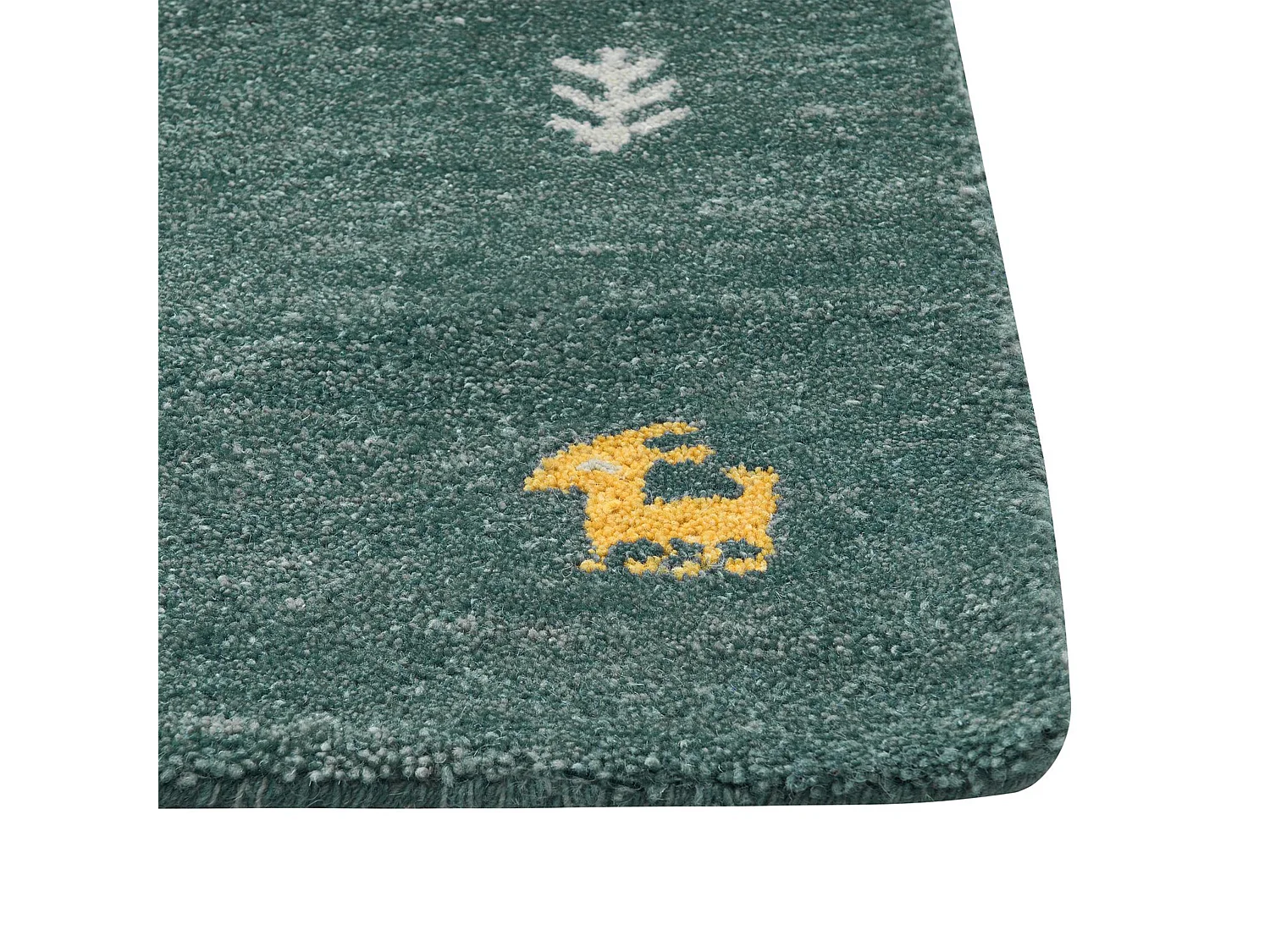 Tapis CALTI Vert foncé 140 x 200 cm Laine Tapis persan