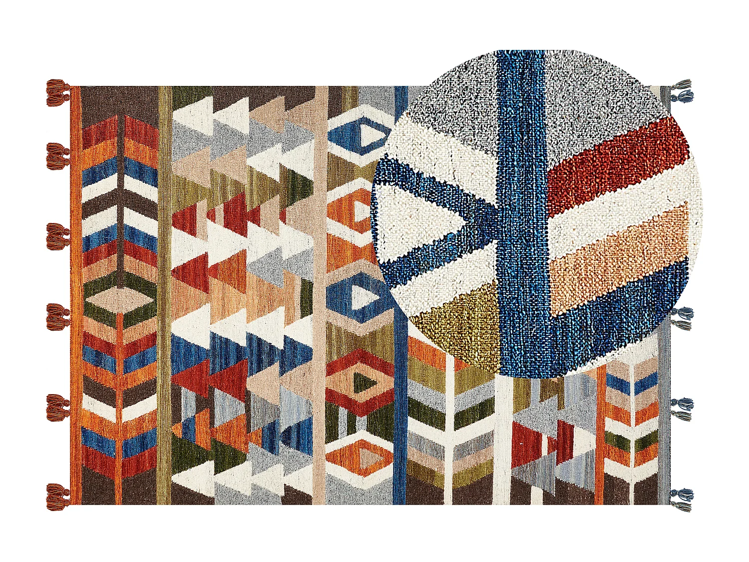 Vloerkleed kelim meerkleurig 160 x 230 cm KAGHSI