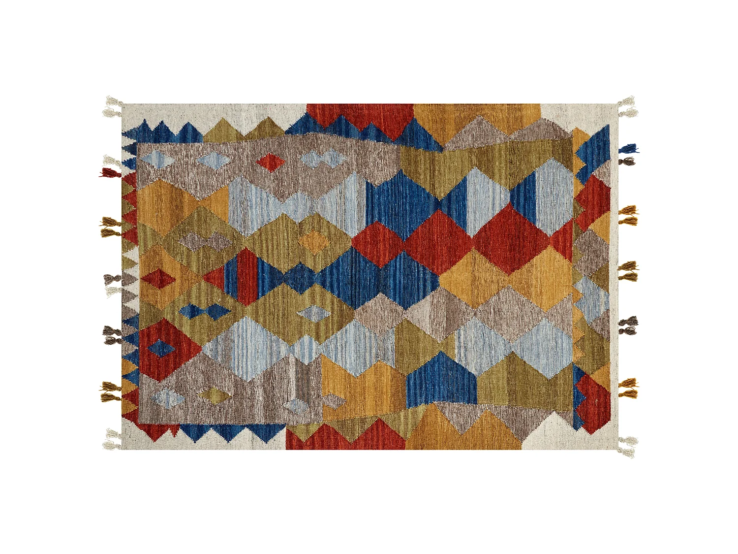 Rug ARZAKAN Multicolour 160 x 230 cm Wool Kilim
