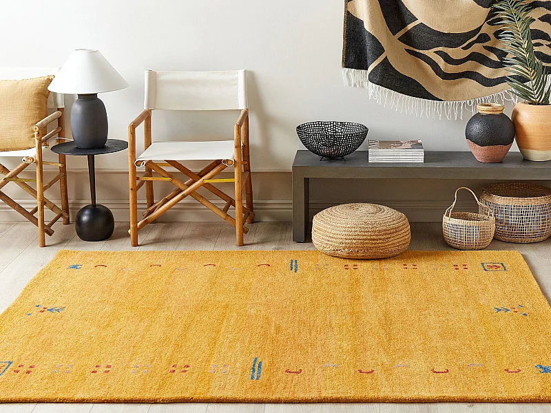 Tapis AKALAN Jaune 160 x 230 cm Laine Tapis persan