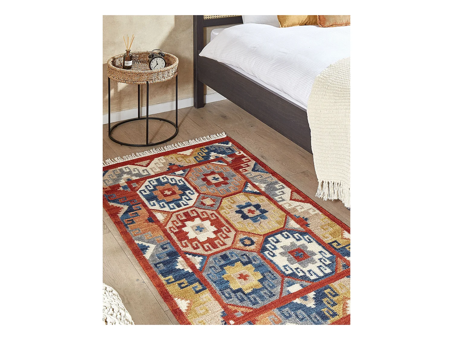 Vloerkleed kelim meerkleurig 80 x 150 cm LUSARAT